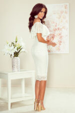 268-1 Koronkowa sukienka hiszpanka - ECRU - obrazek 3