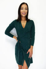 Połyskująca zakładana sukienka Isla - obrazek 4